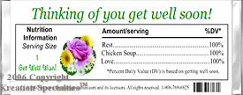  Get Well Wishes-Green -Candy Wrapper Bar