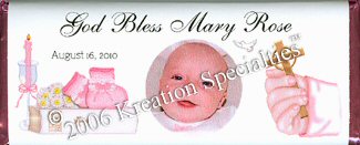 Baptism Girl with Photo Wrapper -2 front