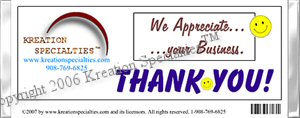 Thank You  We Appreciate Candy Bar Wrapper Back