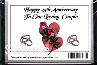 KitKat� 25th Wedding Anniversary Candy Wrapper Favor Back