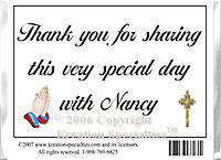 Confirmation Kit Kat Bar Wrapper Favor Back