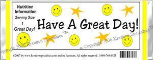 Have A Great Day candy bar wrapper 1 Back