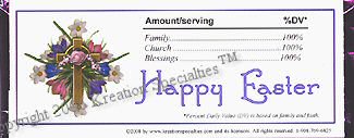 Easter Candy Bar Wrapper Favor Back
