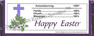 Easter Candy Bar Wrapper Back