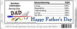 Happy Father's Day Gone Fishing Candy Bar Back