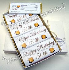 5oth Birthday Candy Gift Box