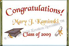  Personalized Graduation Kit Kat Chocolate Wafer Bar Wrapper Favor