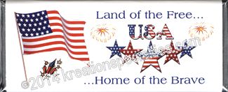 USA-Land of the Free Bar #1 - Silver foil Front