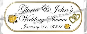 Wedding Shower Chocolate Candy Bar Favor