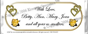 Wedding Shower Chocolate Candy Bar Favor Back