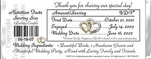  Wedding Two Hearts Photo Candy Bar Favor Back